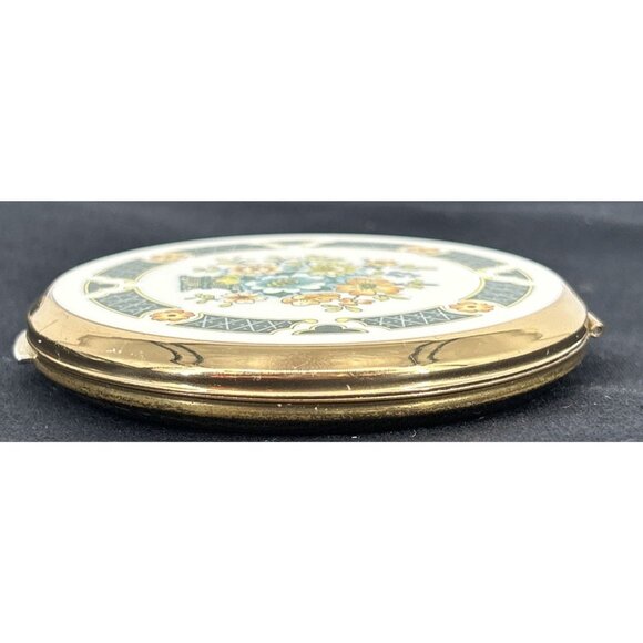 Stratton Compact Colorful Flower English Powder Makeup Mirror 3" Floral - Picture 6 of 10